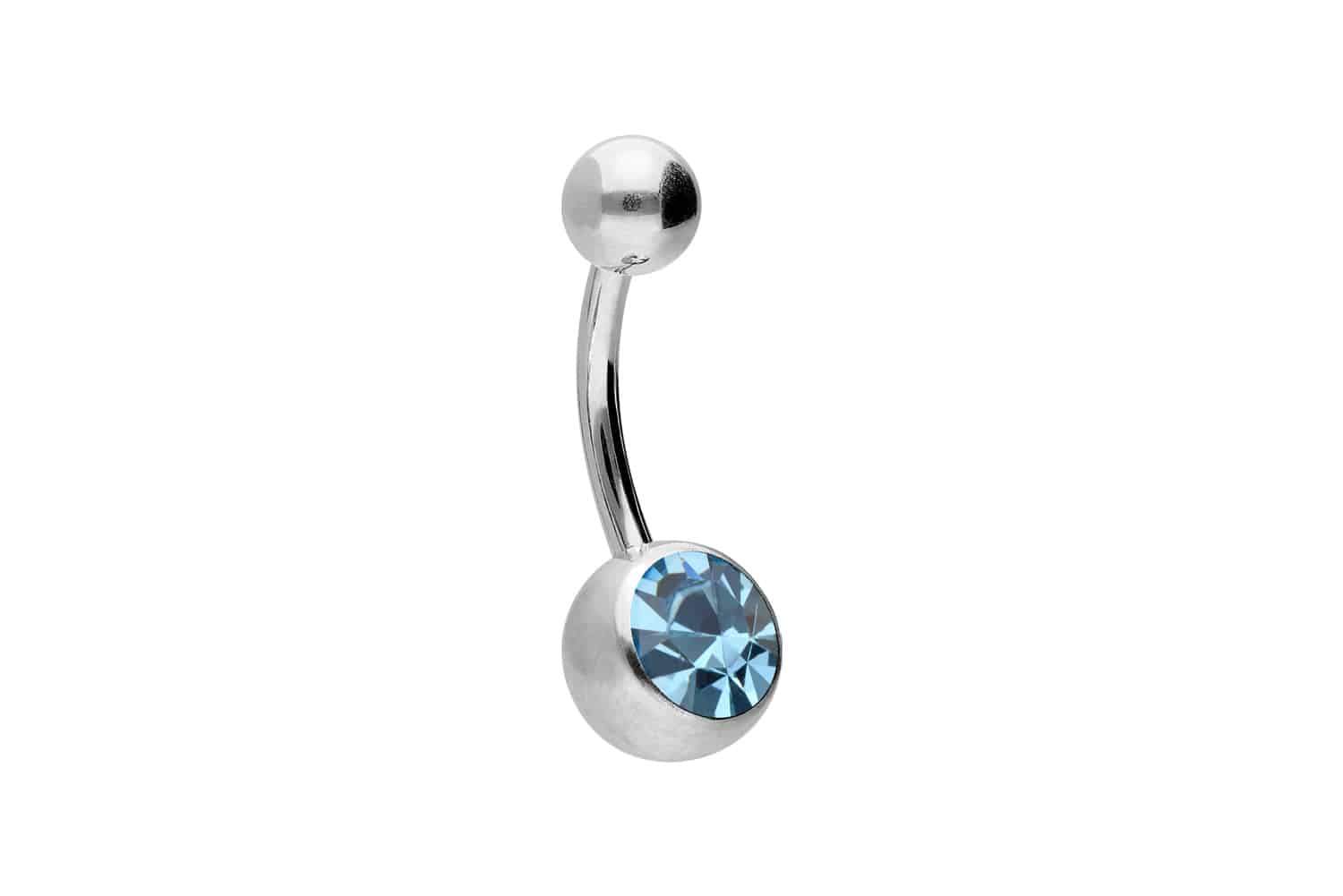 Chirurgenstahl Bananabell Piercing KRISTALL